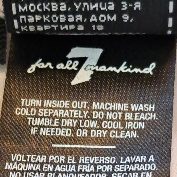 7 FOR ALL MANKIND jeans SIZE 26 HIGH RISE subtle flowers pattern - Picture 13 of 15